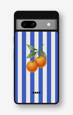 Google Pixel 7a Hard Case – Orange Stripes - View 1