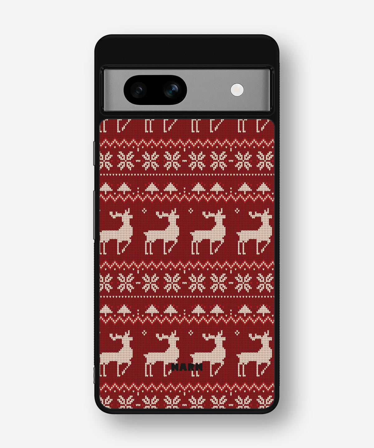 Google Pixel 7a Hard Case – Reindeer Knit - View 1