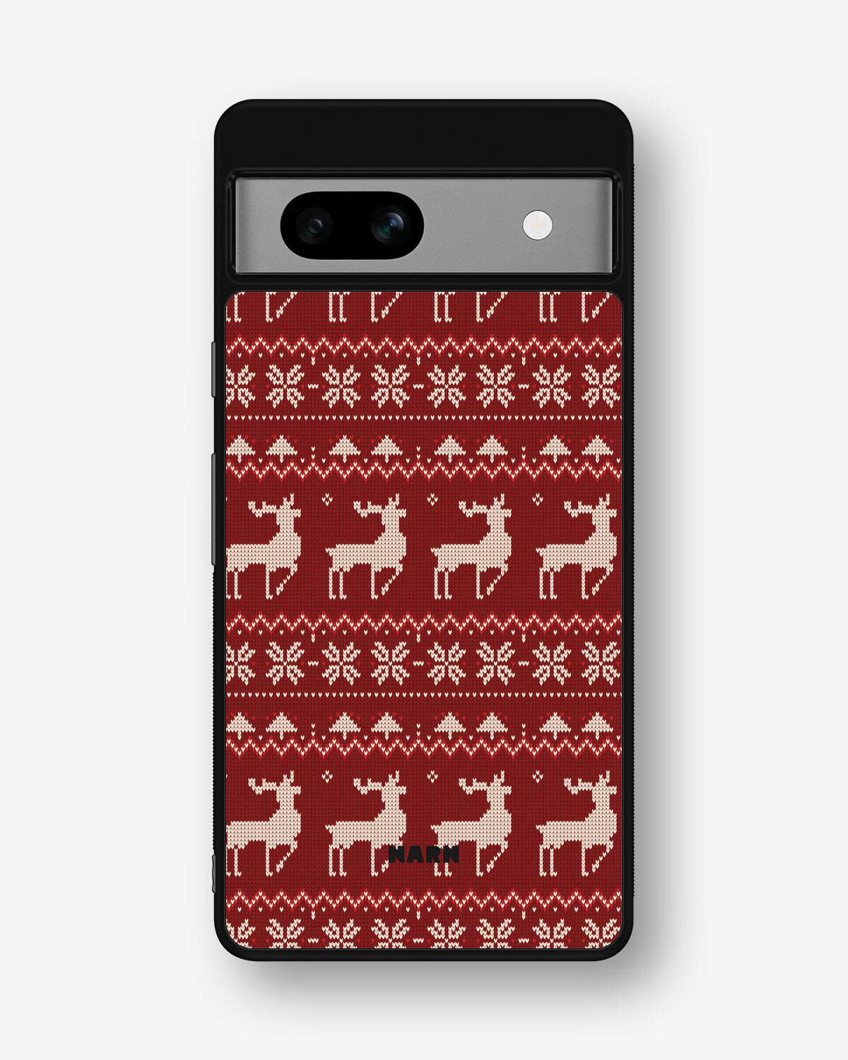 Google Pixel 7a Hard Case – Reindeer Knit - View 1