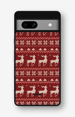 Google Pixel 7a Hard Case – Reindeer Knit - View 1