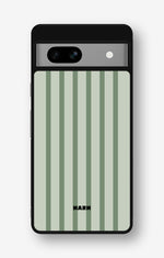 Google Pixel 7a Hard Case – Sage Stripes - View 1