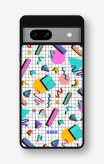 Google Pixel 7a Hard Case – 80s Memphis - View 1