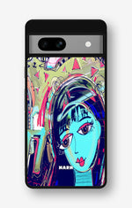 Google Pixel 7a Hard Case – Abstract Cat - View 1