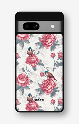 Google Pixel 7a Hard Case – Birds Among Roses - View 1