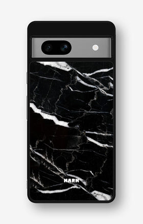 Google Pixel 7a Hard Case – Black Marble - View 1