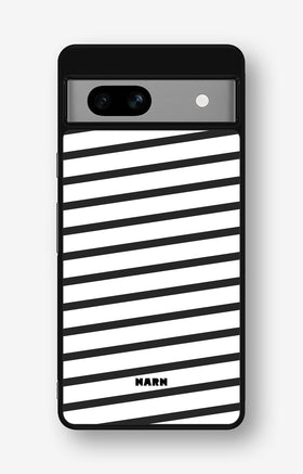 Google Pixel 7a Hard Case – Black Stripes - View 1