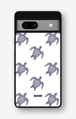 Google Pixel 7a Hard Case – Blue Turtles - View 1