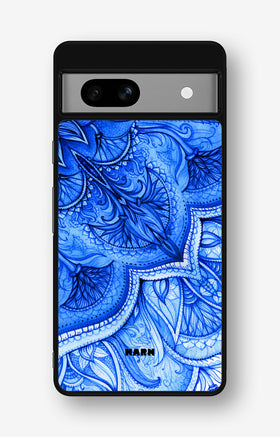 Google Pixel 7a Hard Case – Blue Vintage - View 1