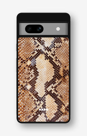 Google Pixel 7a Hard Case – Brown Snakeskin - View 1