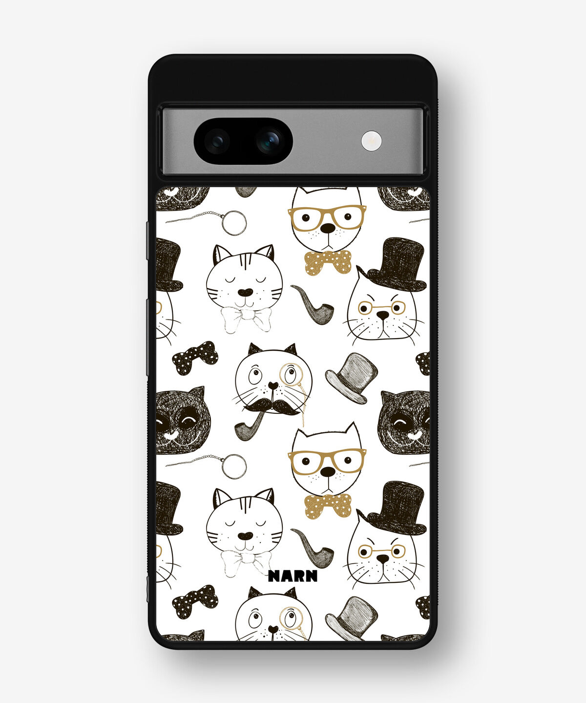 Google Pixel 7a Hard Case – Cartoon Cats - View 1