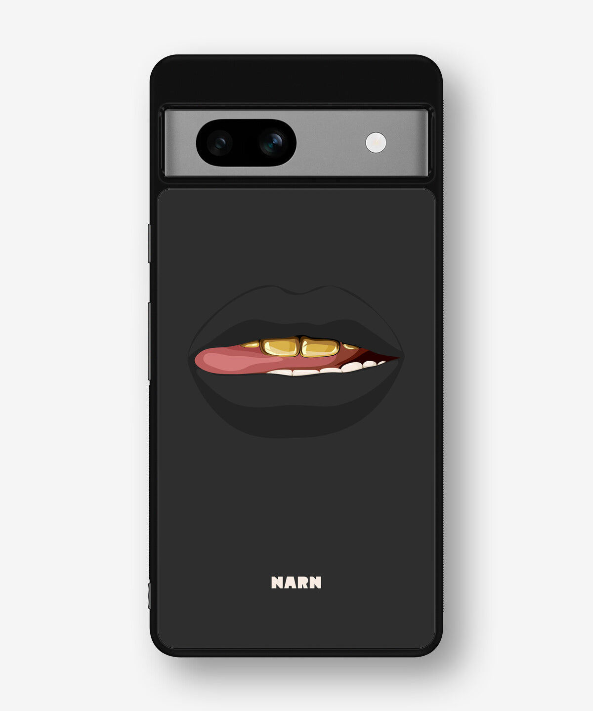 Google Pixel 7a Hard Case – Golden Lips - View 1