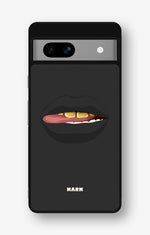Google Pixel 7a Hard Case – Golden Lips - View 1