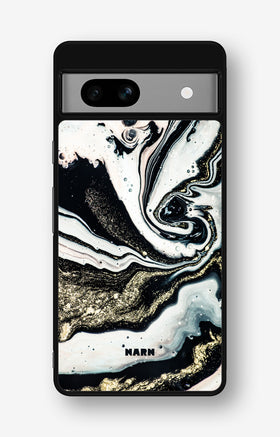 Google Pixel 7a Hard Case – Golden Swirl - View 1