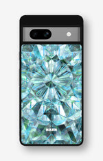 Google Pixel 7a Hard Case – Green Crystals - View 1