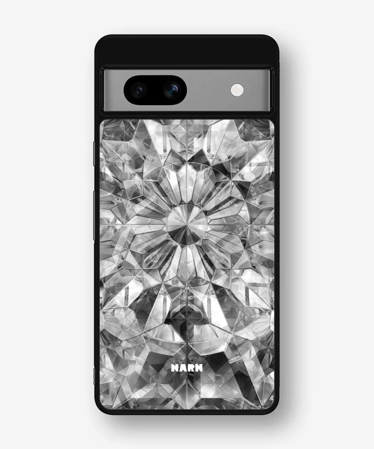 Google Pixel 7a Hard Case – Grey Crystals - View 1