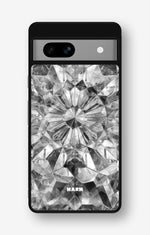 Google Pixel 7a Hard Case – Grey Crystals - View 1