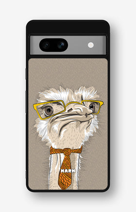 Google Pixel 7a Hard Case – Hipster Ostrich - View 1
