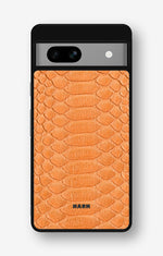Google Pixel 7a Hard Case – Orange Snake - View 1