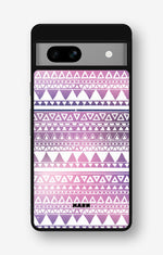Google Pixel 7a Hard Case – Purple Aztec - View 1