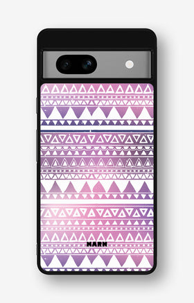 Google Pixel 7a Hard Case – Purple Aztec - View 1