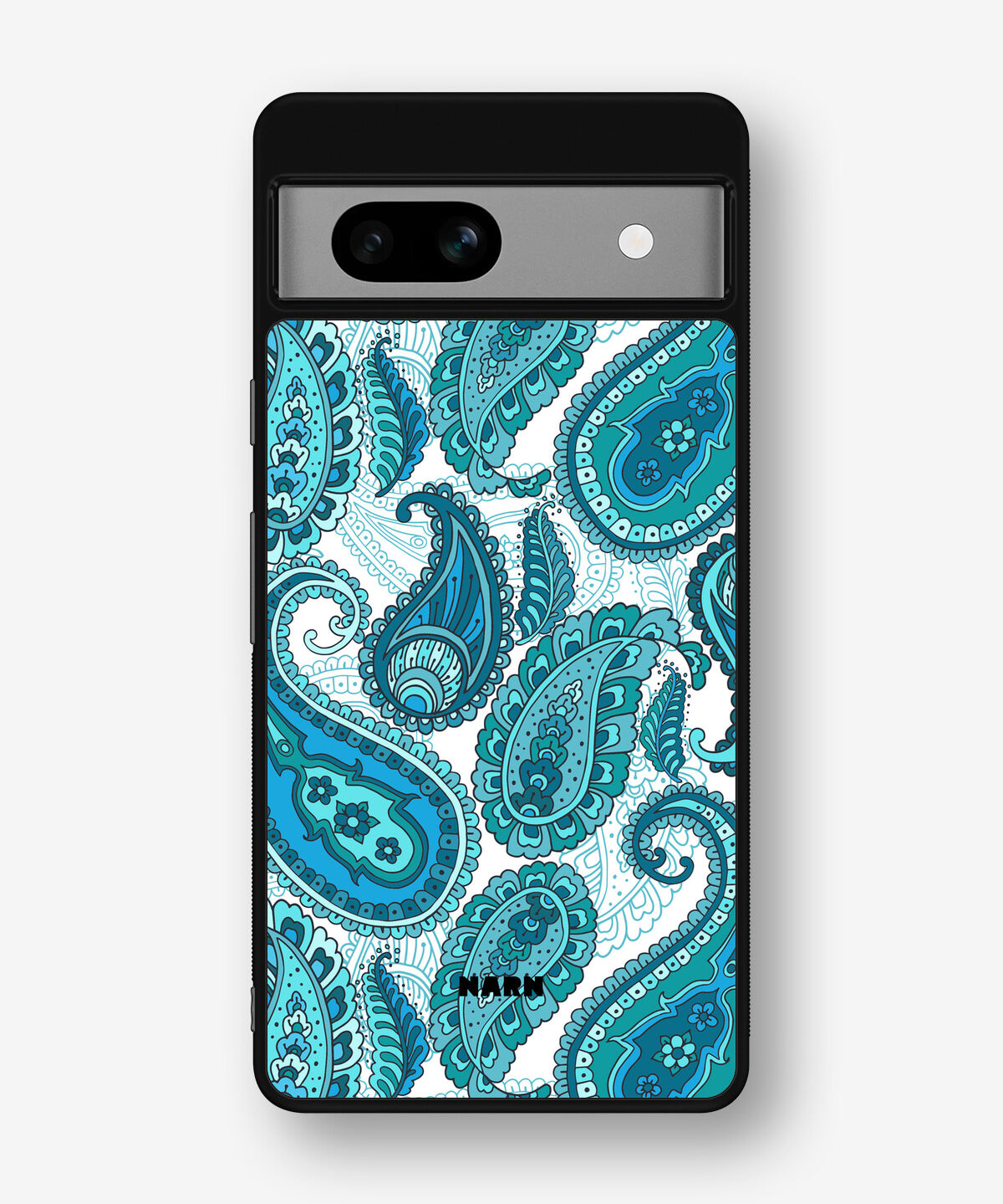Google Pixel 7a Hard Case – Turquoise Paisley - View 1
