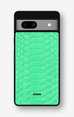 Google Pixel 7a Hard Case – Turquoise Snake - View 1