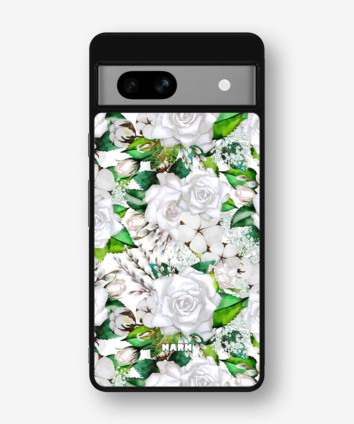 Google Pixel 7a Hard Case – White Bloom - View 1