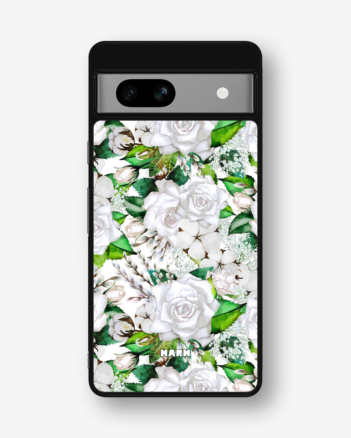 Google Pixel 7a Hard Case – White Bloom - View 1
