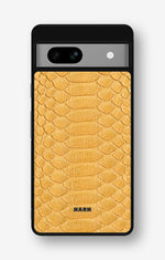 Google Pixel 7a Hard Case – Yellow Snake - View 1