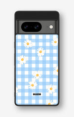 Google Pixel 8 Hard Case – Blue Daisies - View 1