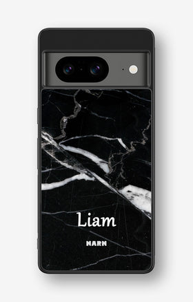 Google Pixel 8 Hard Case – Custom - Black Marble - View 1