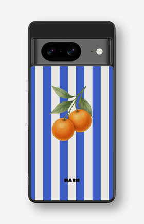 Google Pixel 8 Hard Case – Orange Stripes - View 1