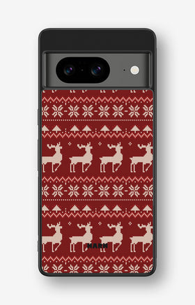 Google Pixel 8 Hard Case – Reindeer Knit - View 1