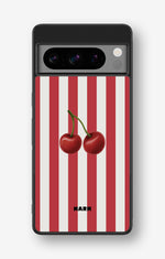 Google Pixel 8 Pro Hard Case – Cherry Stripes - View 1