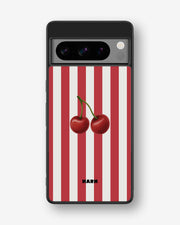 Google Pixel 8 Pro Hard Case – Cherry Stripes - View 1