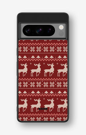 Google Pixel 8 Pro Hard Case – Reindeer Knit - View 1