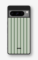 Google Pixel 8 Pro Hard Case – Sage Stripes - View 1