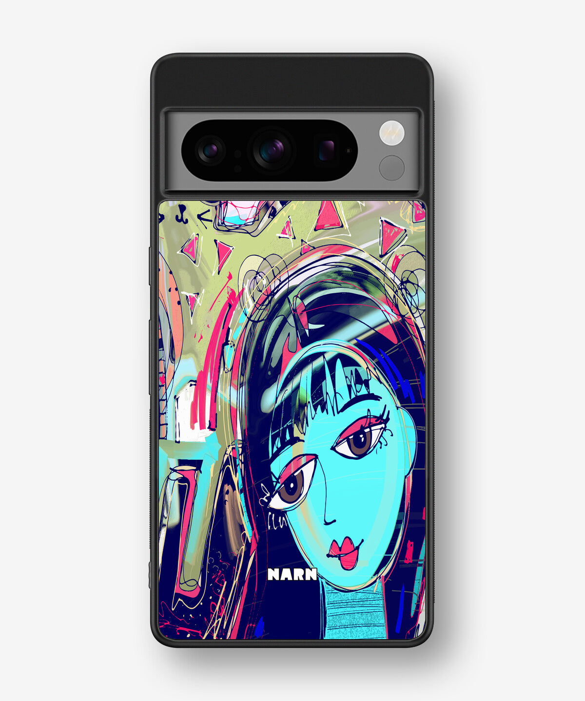 Google Pixel 8 Pro Hard Case – Abstract Cat - View 1
