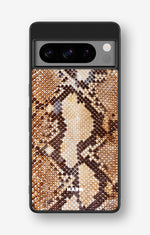 Google Pixel 8 Pro Hard Case – Brown Snakeskin - View 1