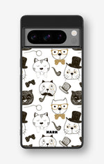 Google Pixel 8 Pro Hard Case – Cartoon Cats - View 1