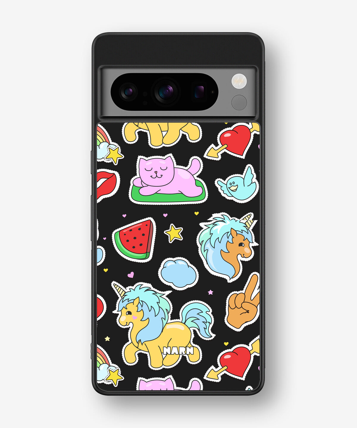 Google Pixel 8 Pro Hard Case – Cute Stickers - View 1