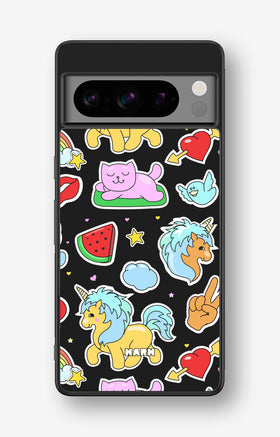 Google Pixel 8 Pro Hard Case – Cute Stickers - View 1