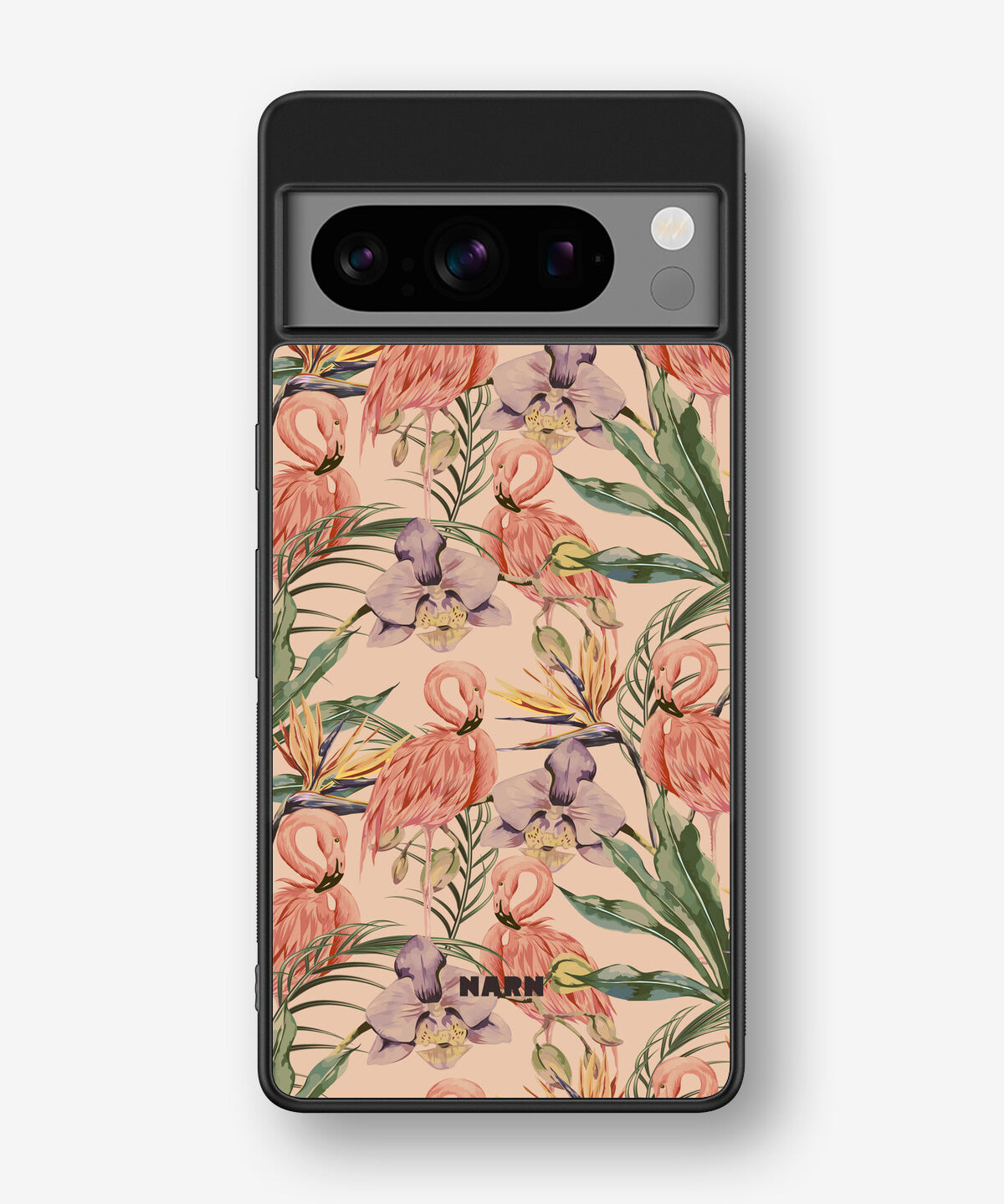 Google Pixel 8 Pro Hard Case – Flamingos & Flowers - View 1