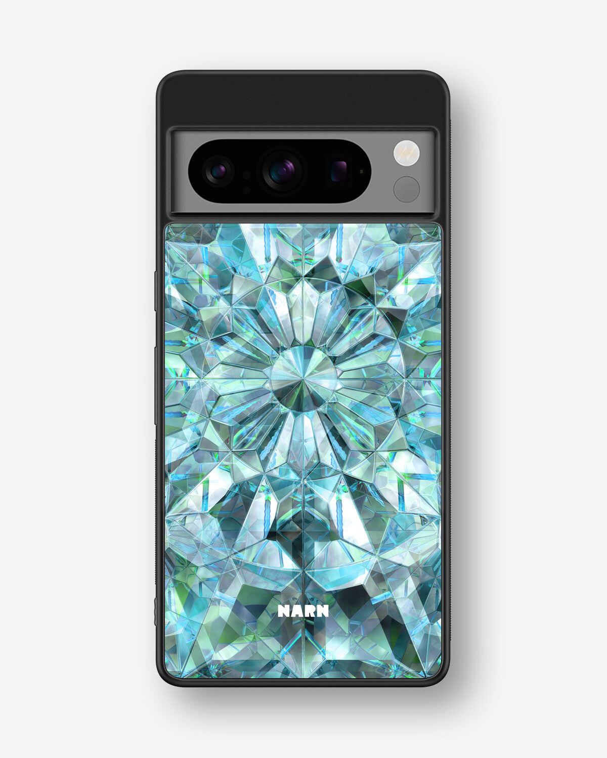 Google Pixel 8 Pro Hard Case – Green Crystals - View 1