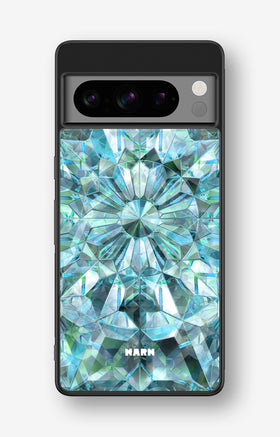 Google Pixel 8 Pro Hard Case – Green Crystals - View 1