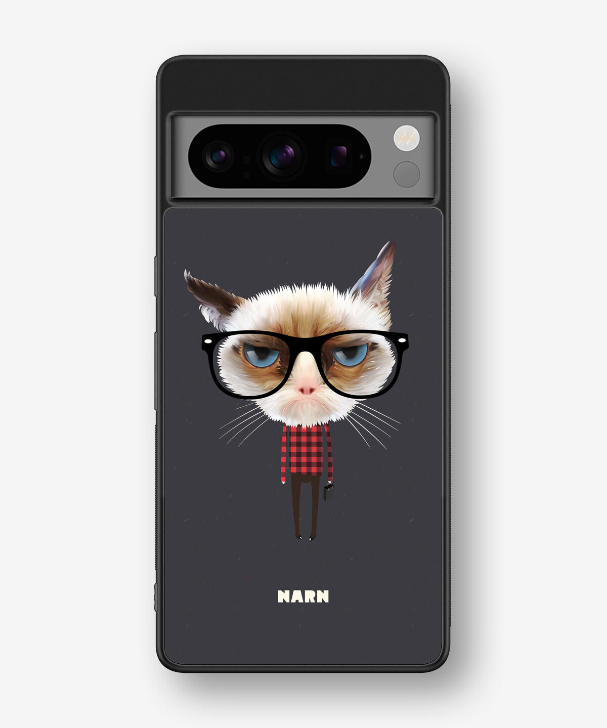 Google Pixel 8 Pro Hard Case – Hipster Cat - View 1