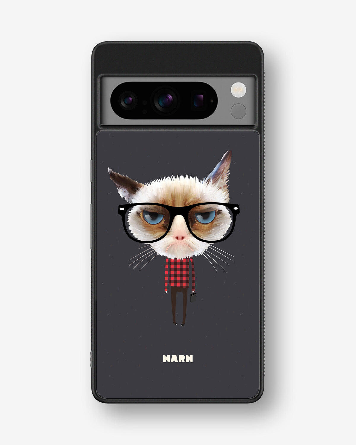 Google Pixel 8 Pro Hard Case – Hipster Cat - View 1