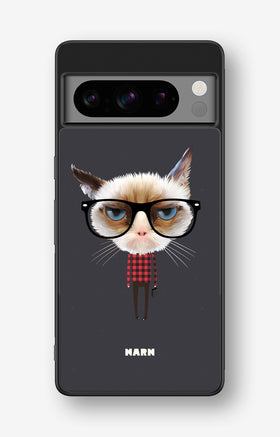 Google Pixel 8 Pro Hard Case – Hipster Cat - View 1