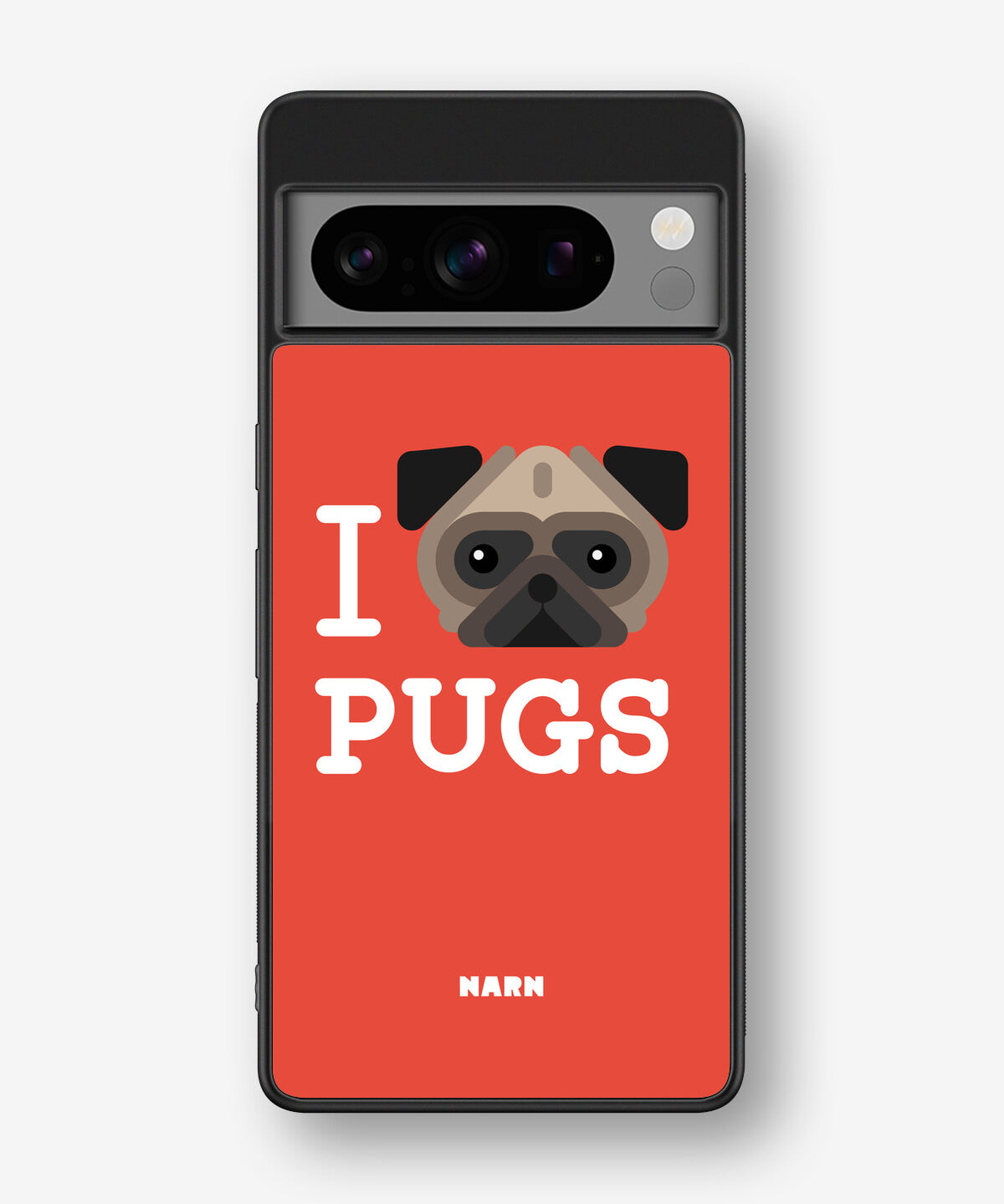 Google Pixel 8 Pro Hard Case – I Love Pugs - View 1