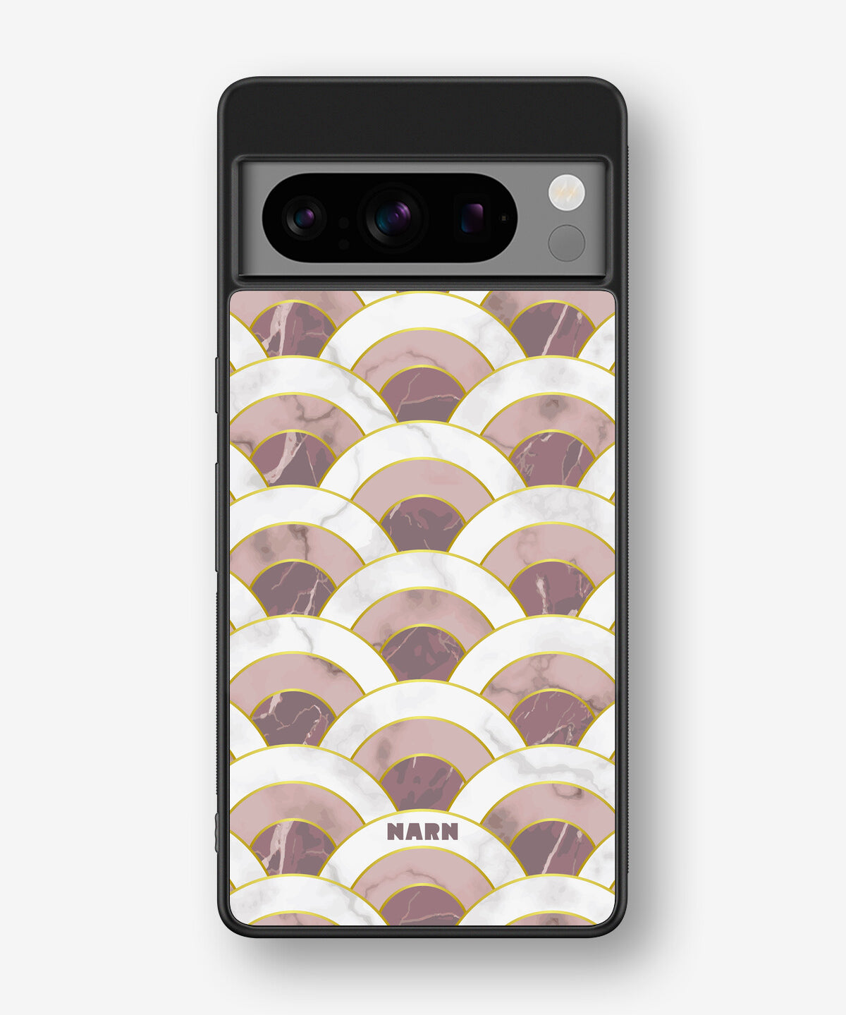 Google Pixel 8 Pro Hard Case – Pink Marble Waves - View 1